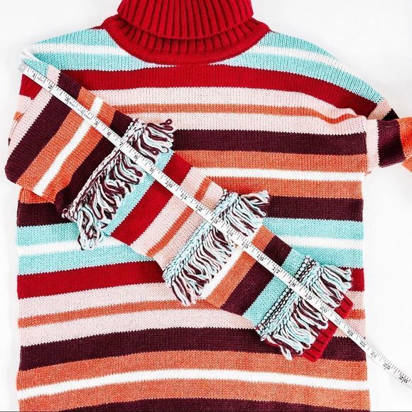 Hayley Menzies Sweater Sunset Stripes Fringe Jumper - Picture 8 of 10